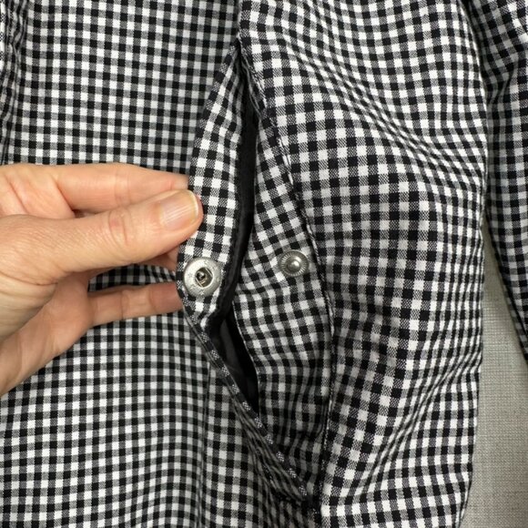 Topman Checkered Bomber Jacket Mens Size L Pockets Gingham Preppy Streetwear - Picture 5 of 10